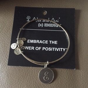 Alex and Ani Silver Initial E Bracelet